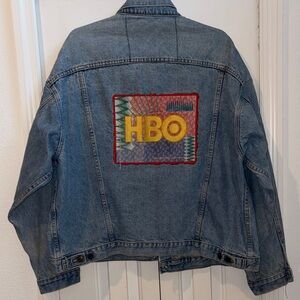 HBO Home Box Office Denim Jacket XL Prime Time Merchandise Vintage Vtg 90’s